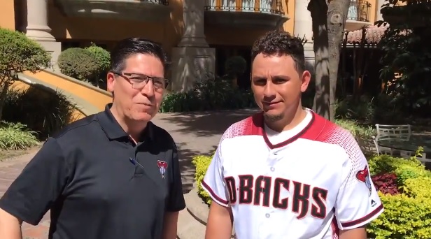 Miguel Aguilar fue entrevistado por el cronista en español de los Diamondbacks, Oscar Soria.