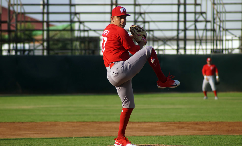 El pitcheo escarlata lució ante Guerreros. (Foto: diablos.com.mx)
