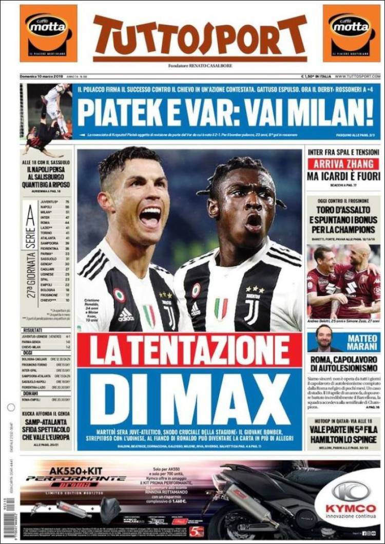 Tuttosport de Italia.