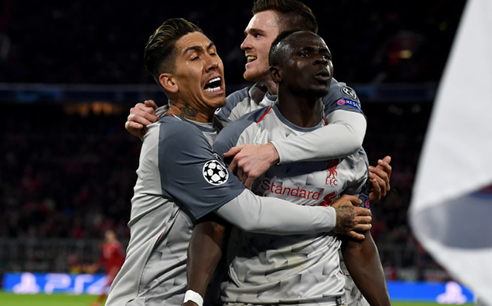 La celebración de Mané. (Twitter)