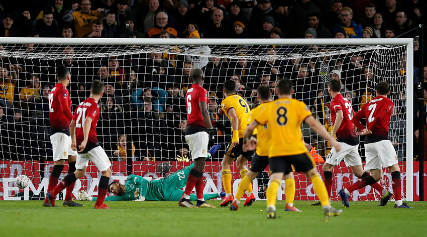 Raúl Jiménez y su gol al Manchester United en FA Cup.