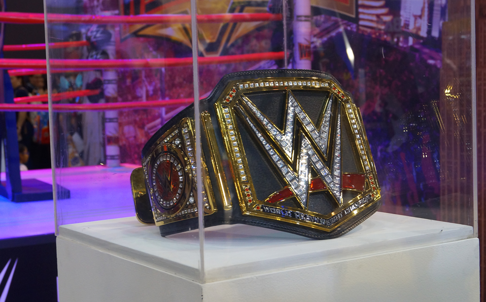Cinturón de la WWE. (Foto: Aldo Pérez)