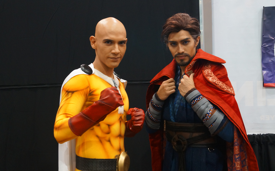 Cosplay de One Punch Man y Doctor Strange. (Foto: Aldo Pérez)