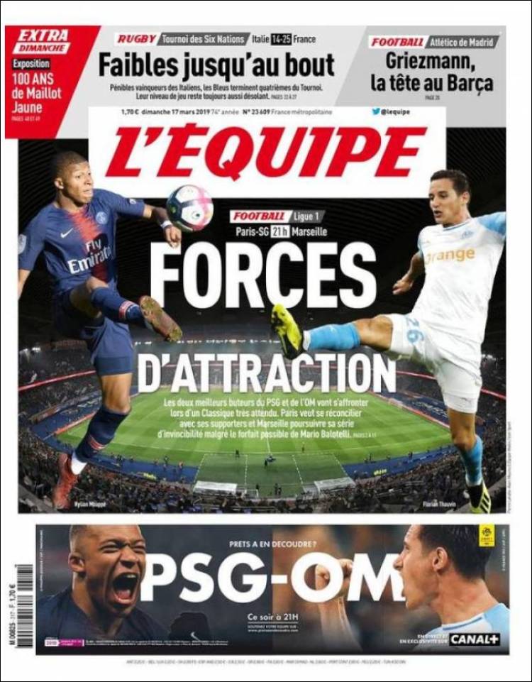 L'Equipe de Francia.