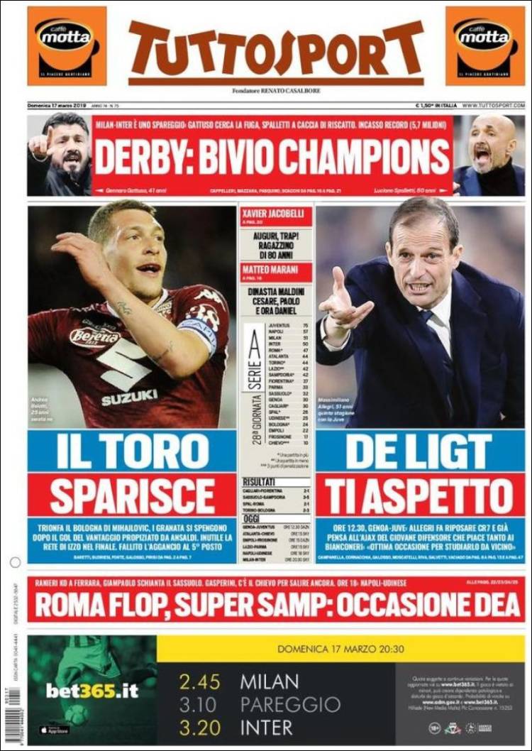 Tuttosport de Italia.