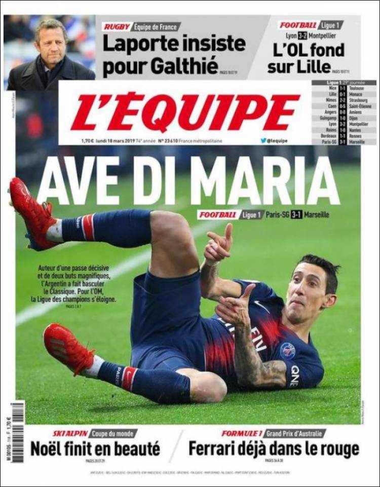 L'Equipe de Francia.