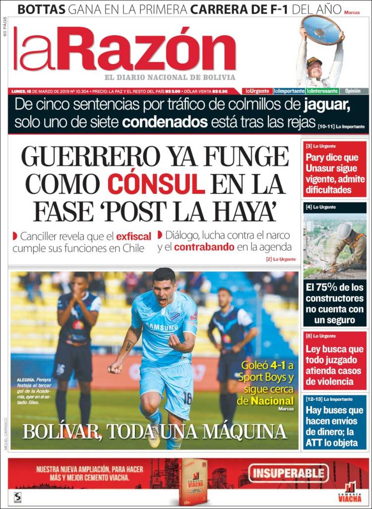 La razón de Bolivia.
