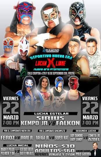 Los eventos de lucha libre que se realizarán del 20 al 26 de marzo.