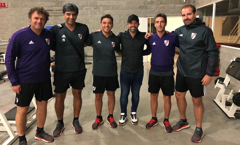 Rafa Puente con Marcelo Gallardo, DT de River Plate. ( Foto: @rafaelpuente)