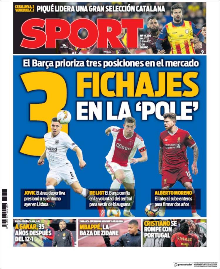 Las mejores portadas del mundo de los deportes.