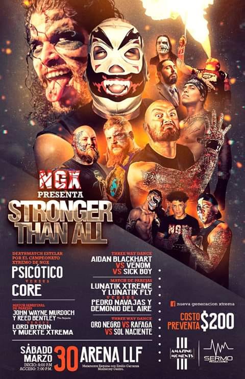 Carteleras de lucha libre del 27 de marzo al 2 de abril.
