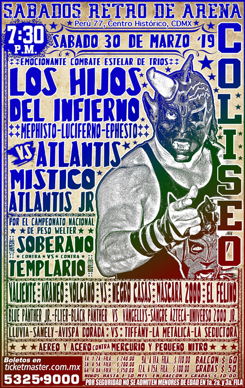 Carteleras de lucha libre del 27 de marzo al 2 de abril.