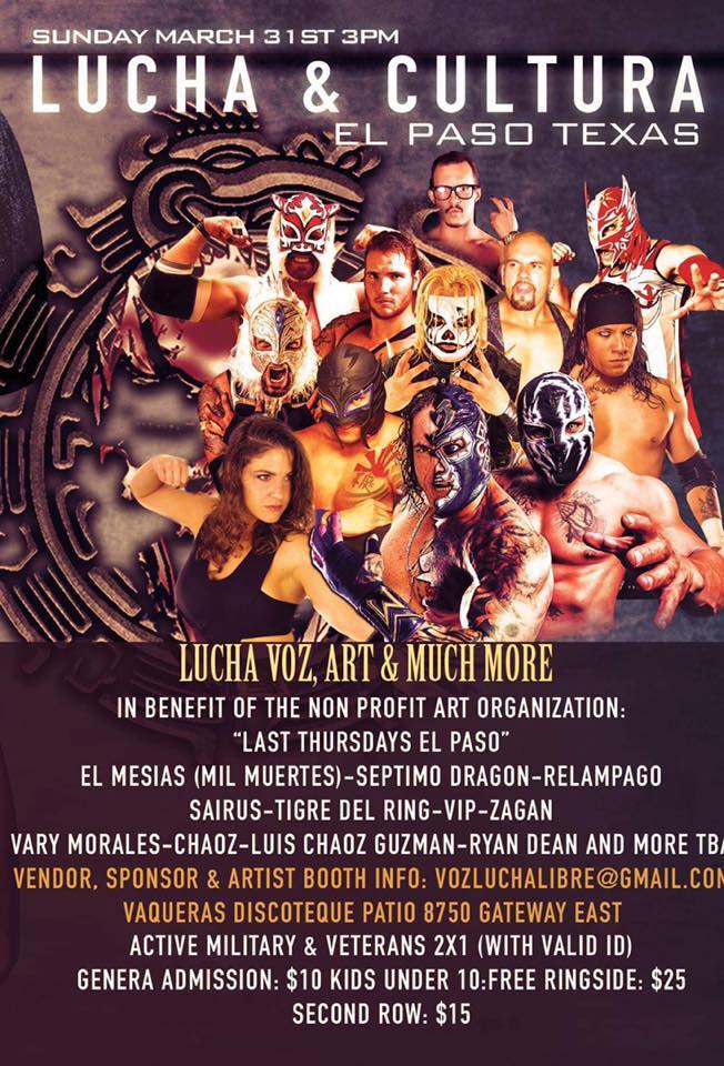 Carteleras de lucha libre del 27 de marzo al 2 de abril.