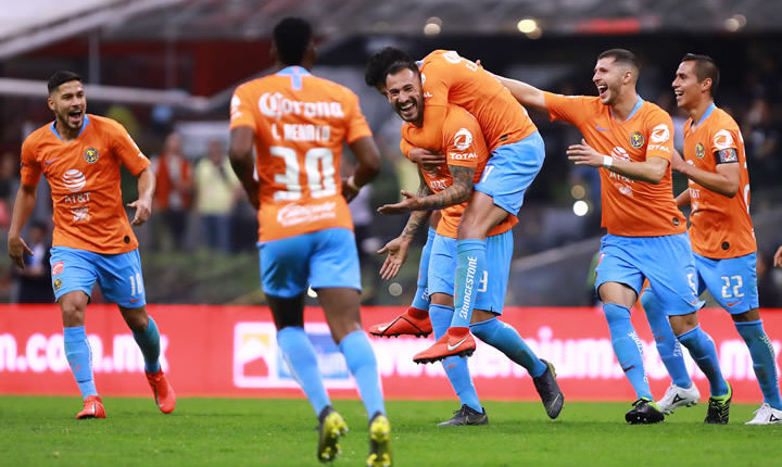 América venció 3-0 a Tigres en la cancha del Azteca,  su tercer triunfo consecutivo en Liga. (Foto: Imago7)