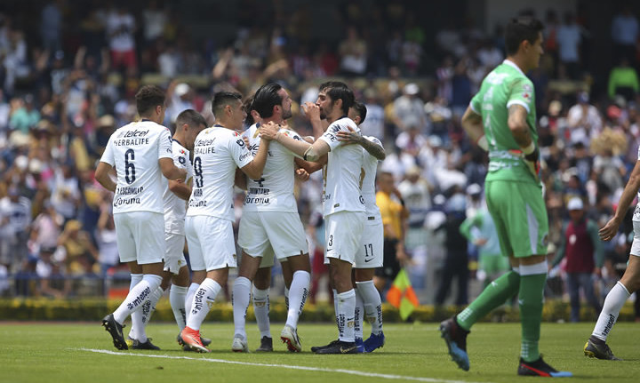 Pumas venció 2-1 a Chivas en la Jornada 12 del Clausura 2019 de la Liga MX. (Foto: Imago7)
