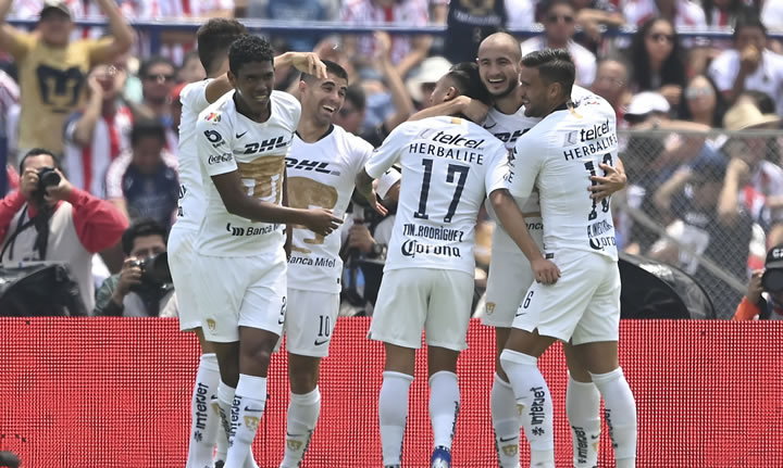 Pumas venció 2-1 a Chivas en la Jornada 12 del Clausura 2019 de la Liga MX. (Foto: Imago7)