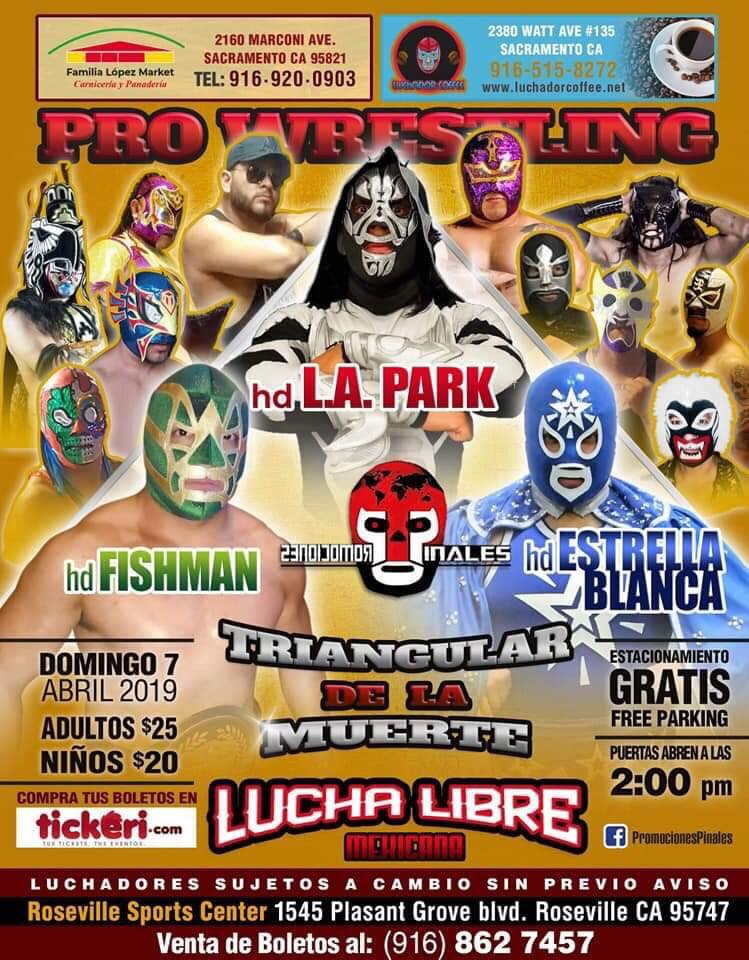Los eventos de lucha libre que se realizarán del 3 al 9 de abril.