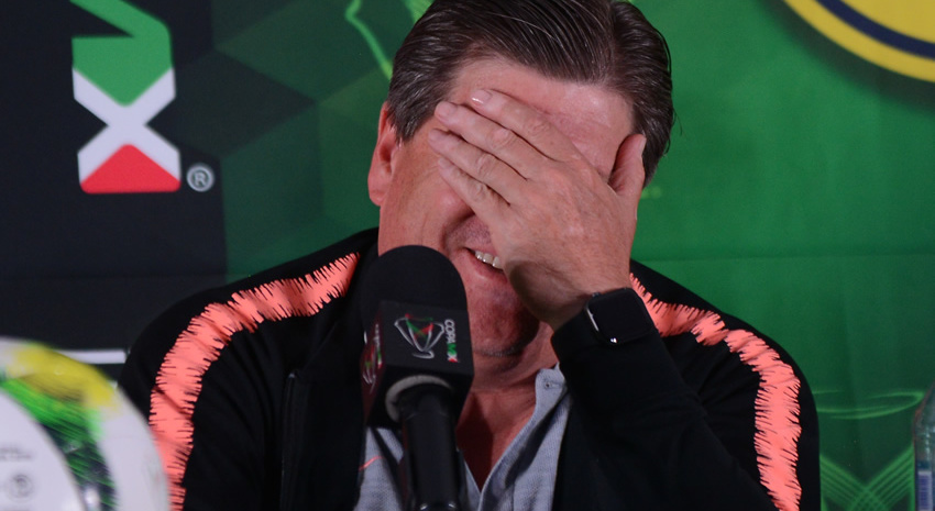 Miguel Herrera evitó hablar del incidente de Marioni en Semifinales. (Foto: Imago7)