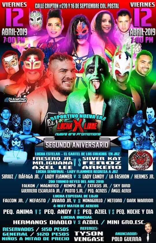Carteleras de lucha libre del 10 al 16 de abril