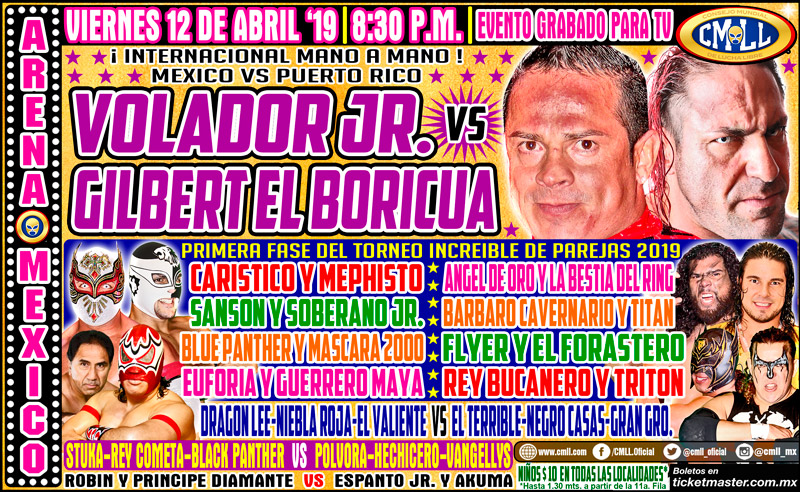Carteleras de lucha libre del 10 al 16 de abril