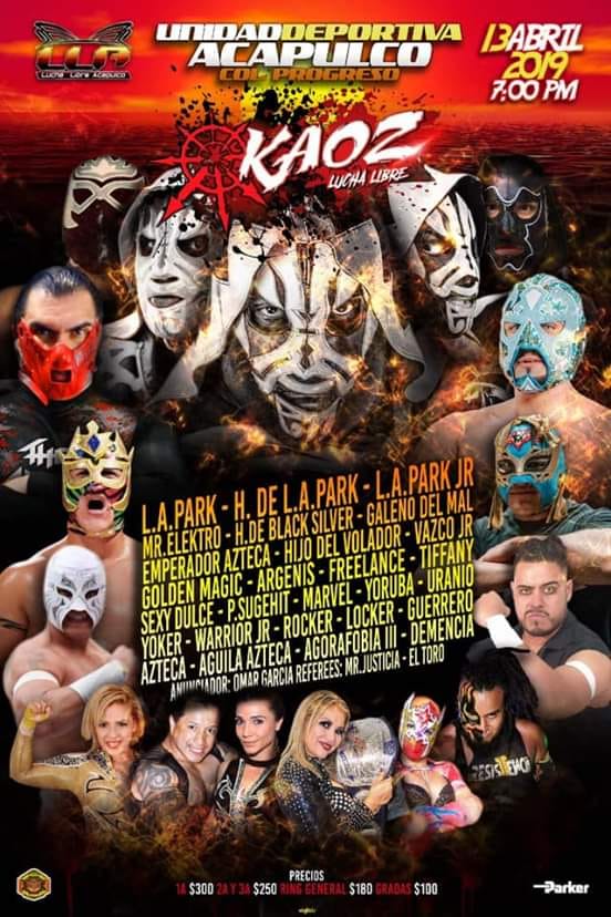 Carteleras de lucha libre del 10 al 16 de abril