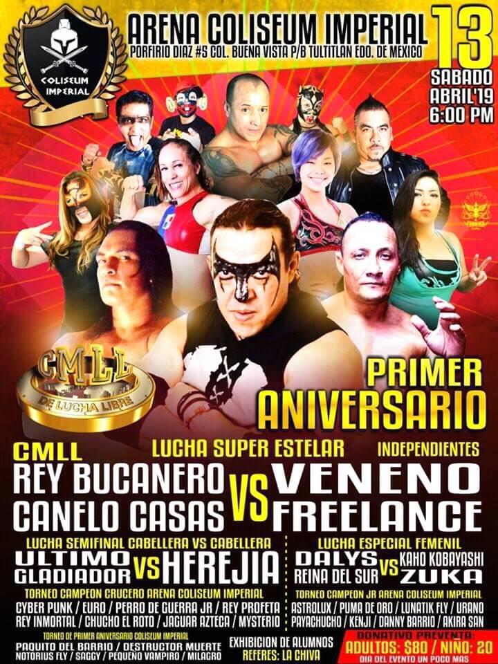 Carteleras de lucha libre del 10 al 16 de abril