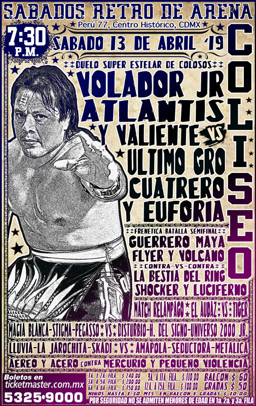 Carteleras de lucha libre del 10 al 16 de abril