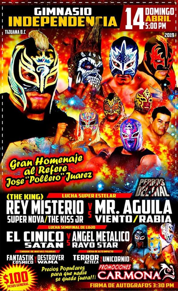 Carteleras de lucha libre del 10 al 16 de abril