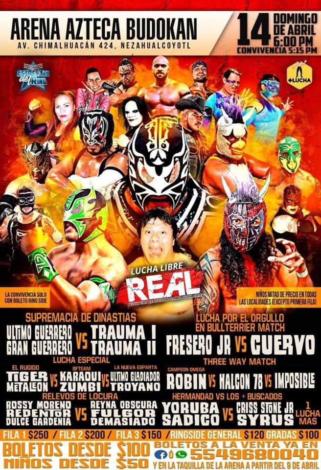 Carteleras de lucha libre del 10 al 16 de abril