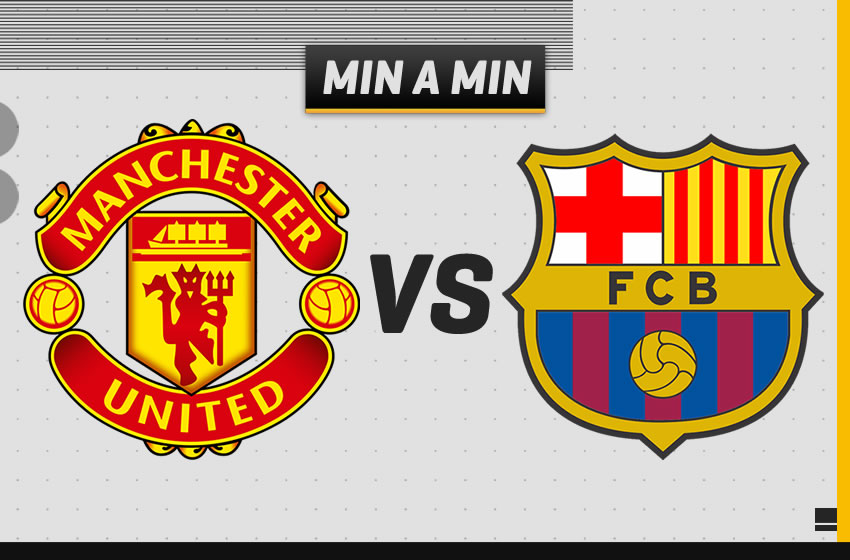 EN VIVO y Minuto a Minuto del Manchester United vs Barcelona de los Cuartos de Final de Ida de la Champions League.