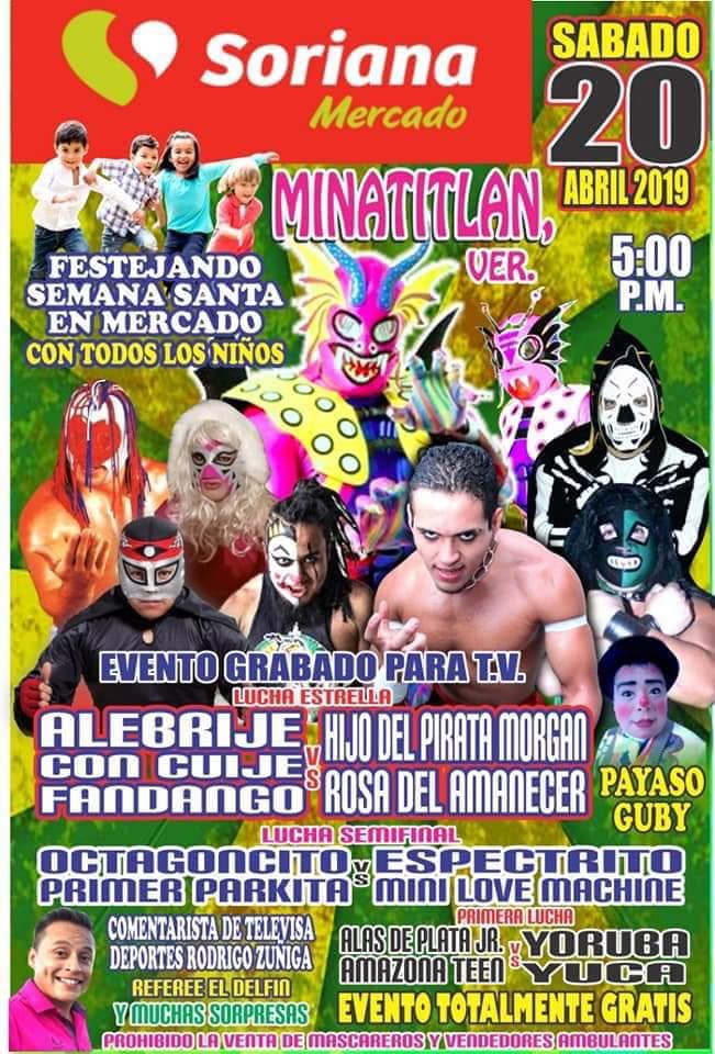 Carteleras de lucha libre del 18 al 23 de abril de 2019