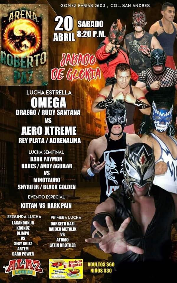 Carteleras de lucha libre del 18 al 23 de abril de 2019