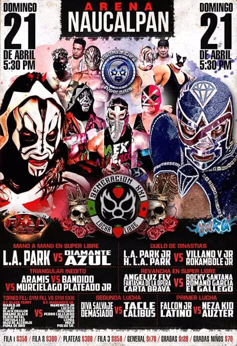 Carteleras de lucha libre del 18 al 23 de abril de 2019