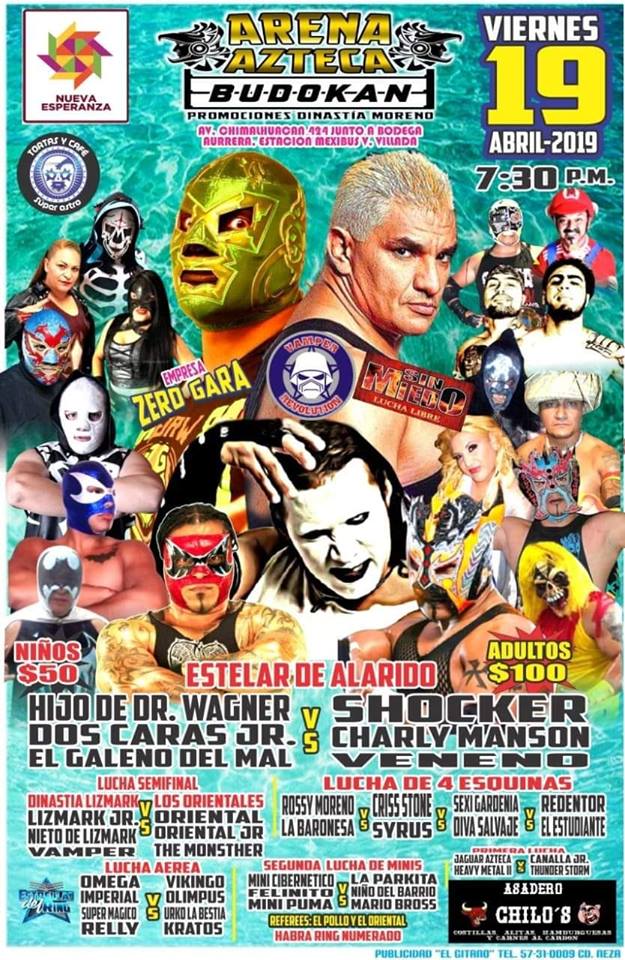 Carteleras de lucha libre del 18 al 23 de abril de 2019