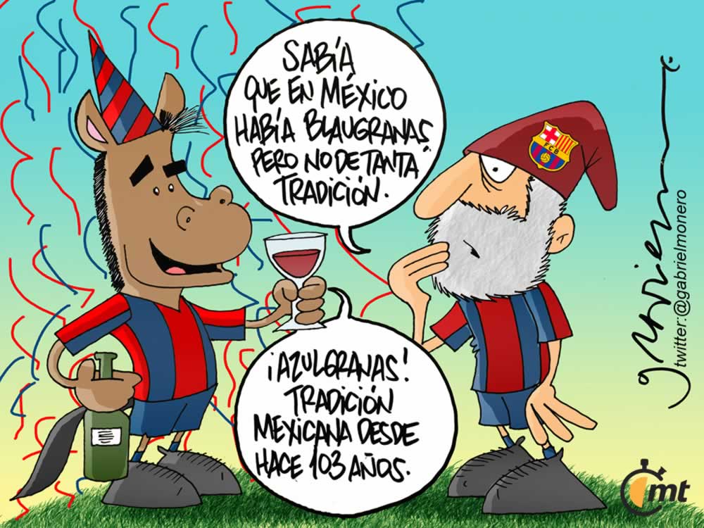 Está de fiesta la afición azulgrana.
