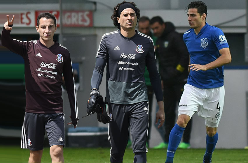 Guardado y Ochoa, otros que han descendido en Europa. (Imago7)