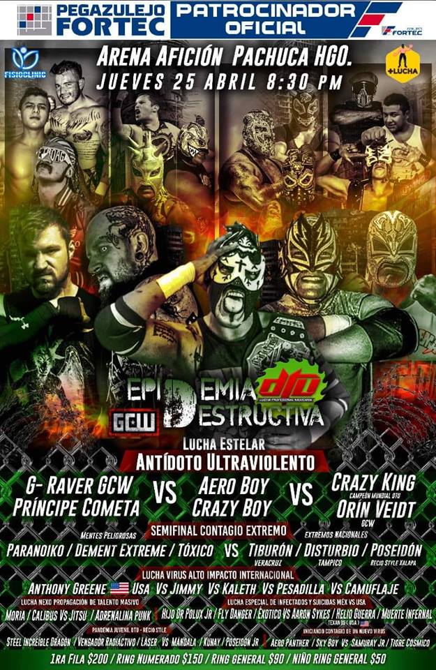 Carteleras de lucha libre del 25 al 30 de abril