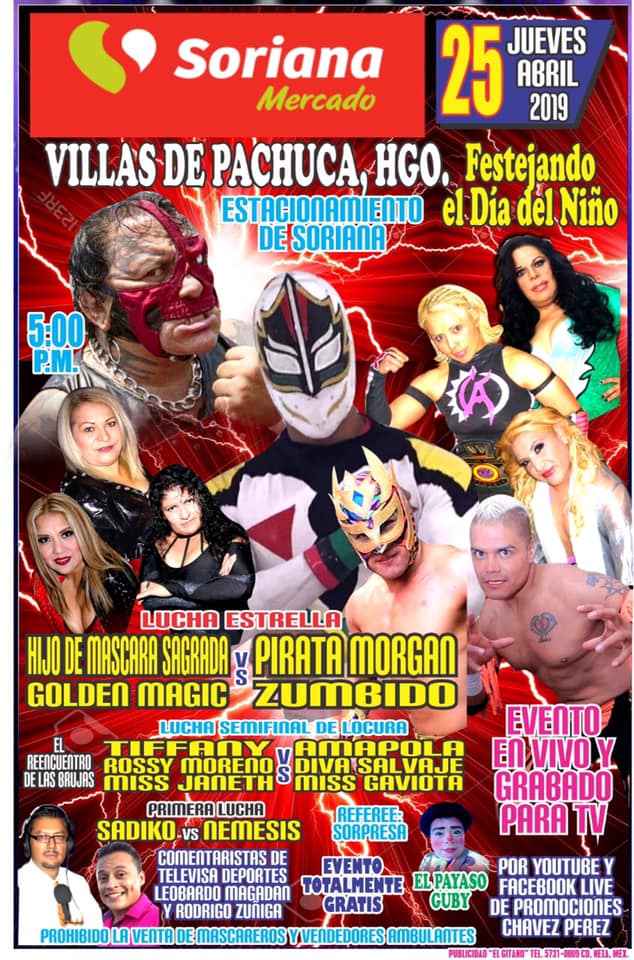 Carteleras de lucha libre del 25 al 30 de abril