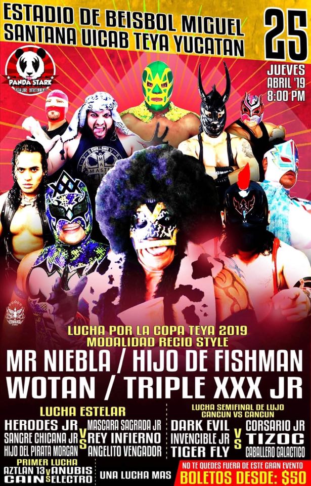 Carteleras de lucha libre del 25 al 30 de abril