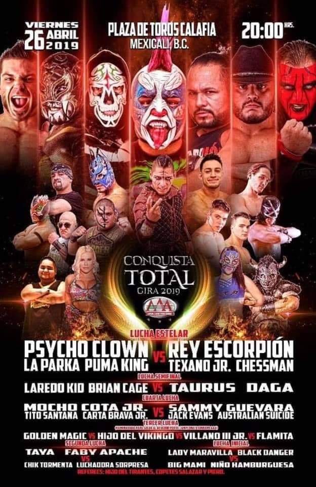 Carteleras de lucha libre del 25 al 30 de abril