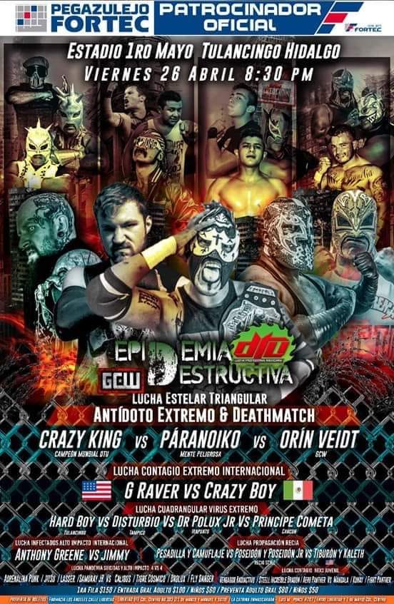 Carteleras de lucha libre del 25 al 30 de abril