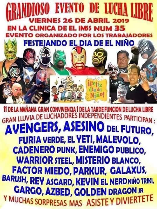 Carteleras de lucha libre del 25 al 30 de abril