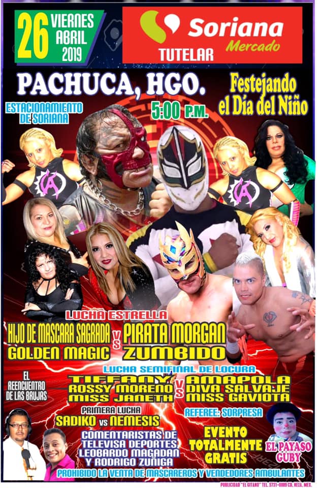 Carteleras de lucha libre del 25 al 30 de abril