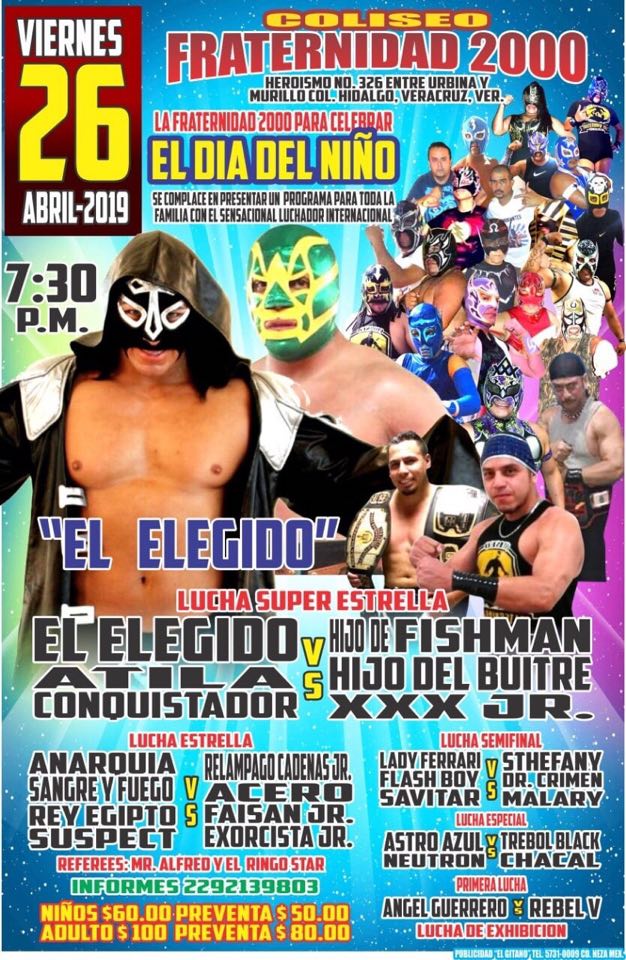 Carteleras de lucha libre del 25 al 30 de abril