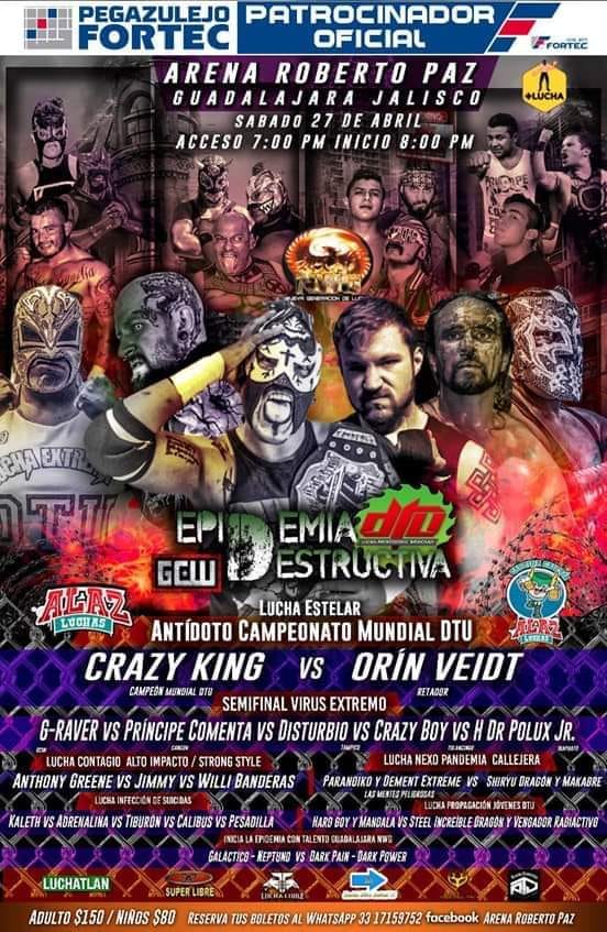 Carteleras de lucha libre del 25 al 30 de abril