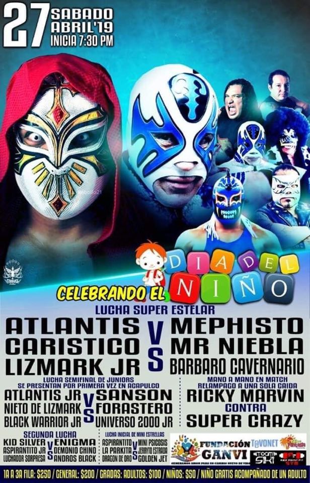 Carteleras de lucha libre del 25 al 30 de abril