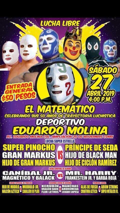 Carteleras de lucha libre del 25 al 30 de abril