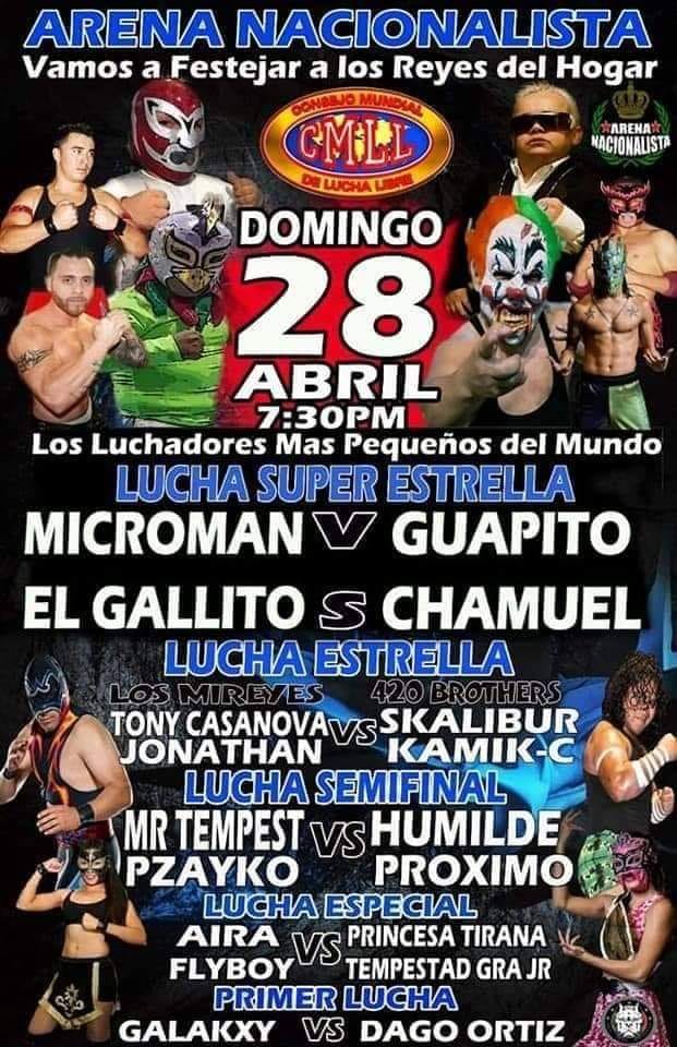 Carteleras de lucha libre del 25 al 30 de abril