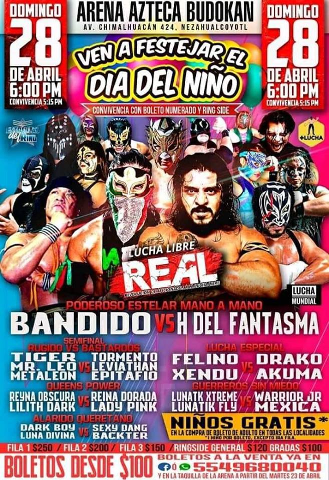 Carteleras de lucha libre del 25 al 30 de abril