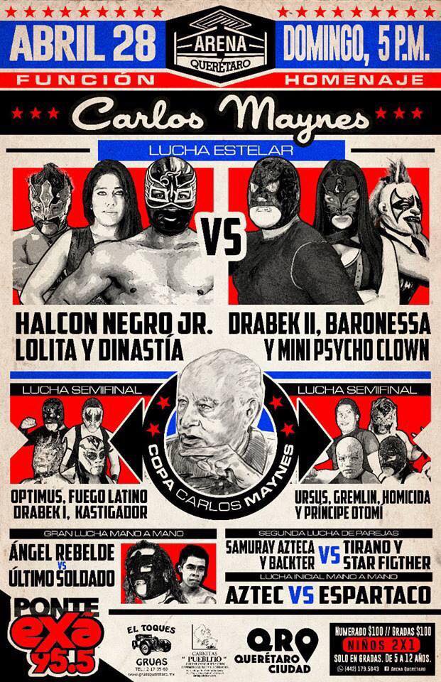 Carteleras de lucha libre del 25 al 30 de abril